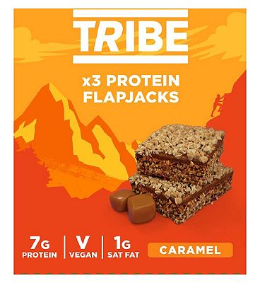 Tribe Plant Protein Flapjack Caramel - 3 x 38g