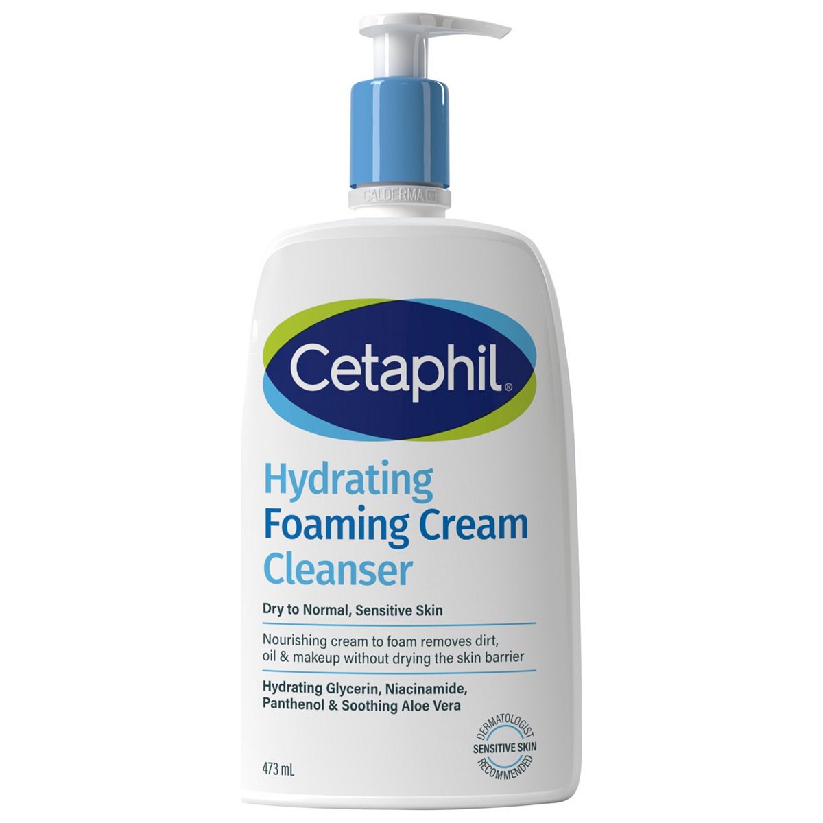 Cetaphil Hydrating Foaming Cream Cleanser For Normal To Dry Sensitive Skin 473ml