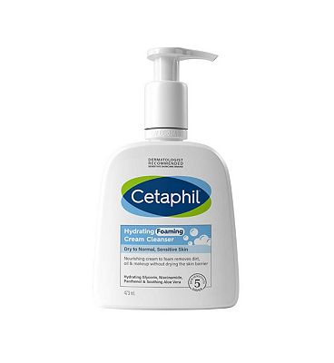 Cetaphil Hydrating Foaming Cream Cleanser for Normal to Dry Sensitive Skin 473ml