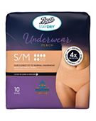 Boots Staydry Underwear Peach - Small/Medium - 10 pairs