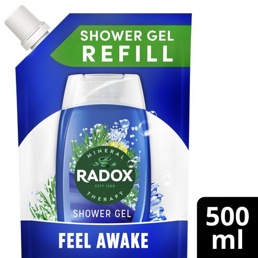 Radox Mineral Therapy Feel Awake Refill Pouch Shower Gel 500ml