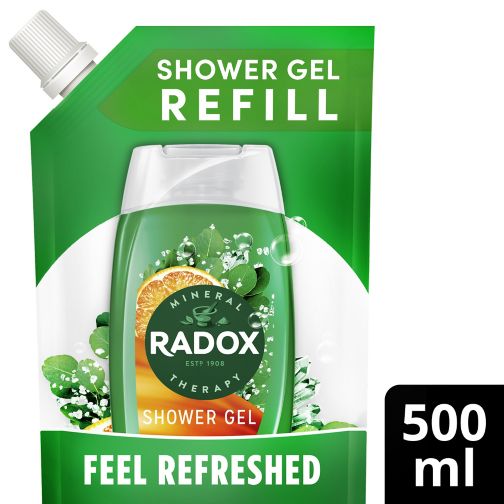 Radox Mineral Therapy Feel Refreshed Refill Pouch Shower Gel 500ml