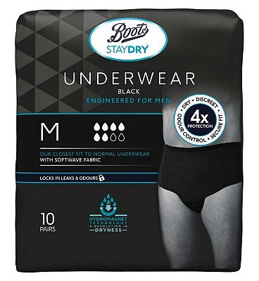 Boots Staydry Men's Underwear Pants Medium - 120 Pairs (12 Pack