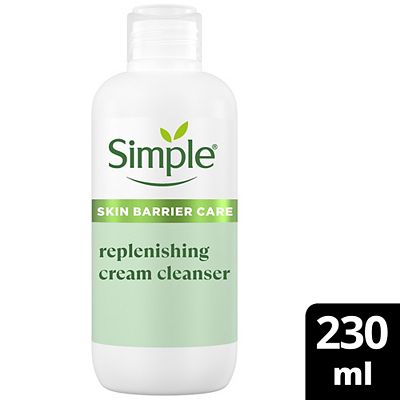 Simple Replenishing Cream Cleanser with 11% Ceramide Boosters & Hyaluronic Acid 230ml