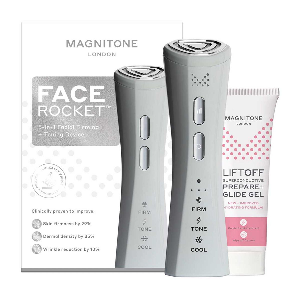Magnitone Facerocket 5-In-1 Facial Firming + Toning Device