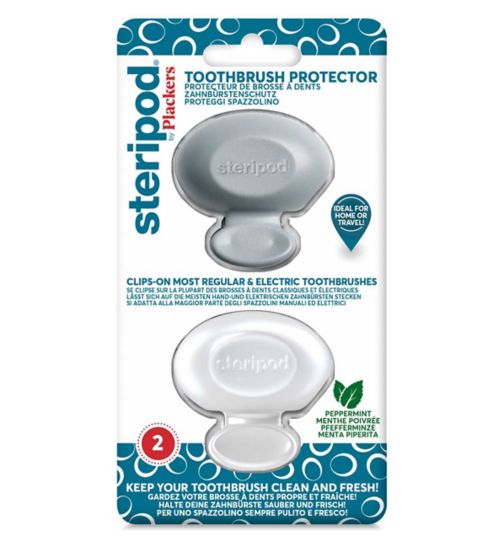 Steripod Clip On Toothbrush Protector - 2 Pack 