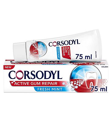 Click to view product details and reviews for Corsodyl Active Gum Repair Fresh Mint Toothpaste 75ml.