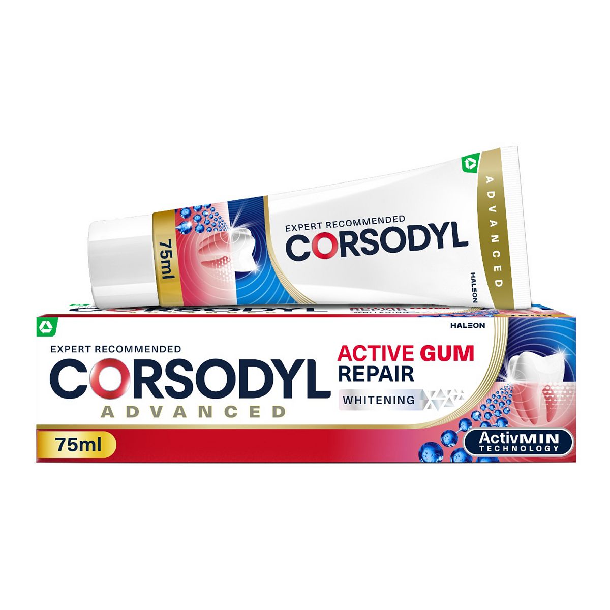 Corsodyl Active Gum Repair Whitening Toothpaste 75Ml