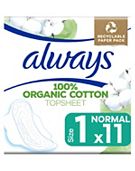 Always Dailies Organic Cotton Protection Normal Panty Liners 28