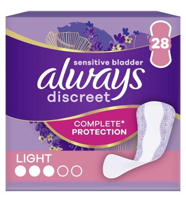 Always Discreet Incontinence Liners Light 28 liners - Boots