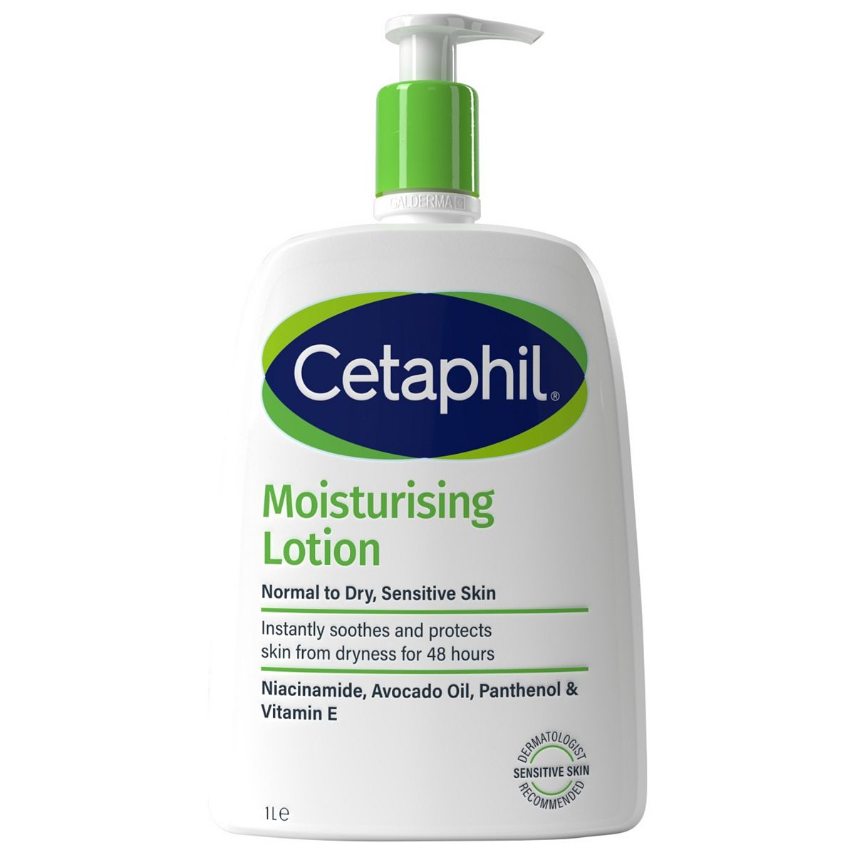 Cetaphil Moisturising Lotion, Lightweight Face & Body Moisturiser For Sensitive Skin 1L Family Size