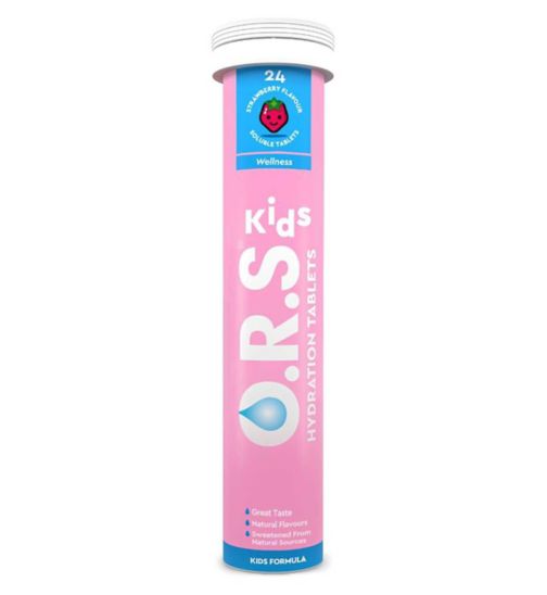 Oral Rehyration Solution Tablets Kids Strawberry Flavour 24s