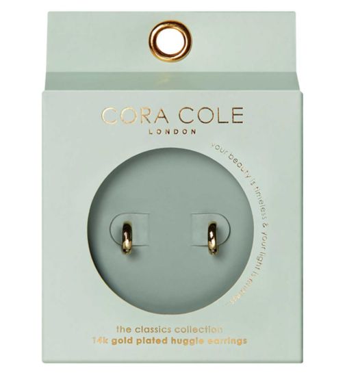 Cora Cole 14k Gold Plated Huggie Earrings