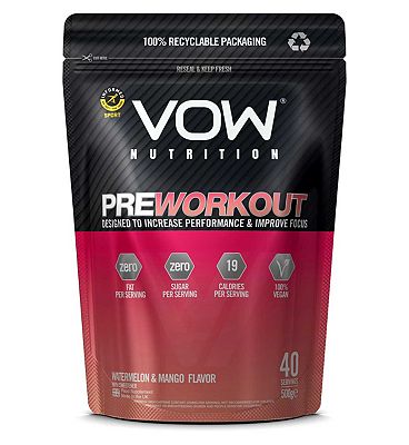 VOW Nutrition Pre-Workout Watermelon & Mango 500g