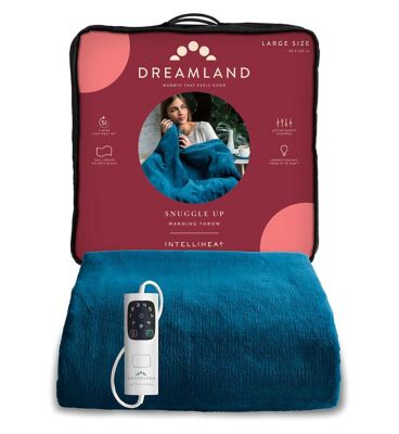 Dreamland Intelliheat Throw Teal Boots