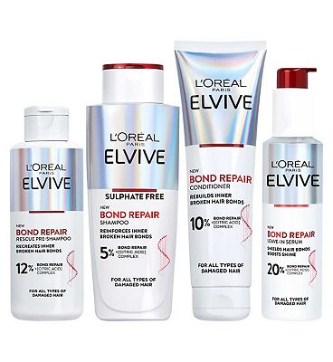 LOral Paris Elvive Bond Repair Full Routine Bundle for Damaged Hair