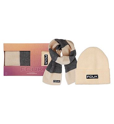 Beanie on sale with scarf