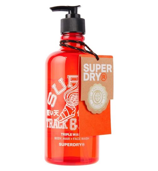 Superdry Retro Triple Wash For Body, Hair & Face 490ml