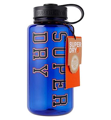 superdry retro college water bottle