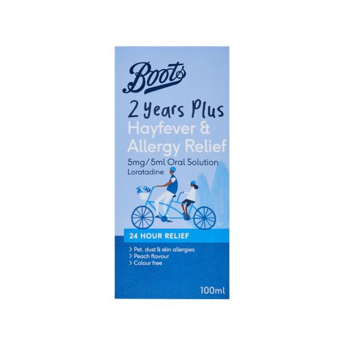 Boots 2 Years Plus Hayfever & Allergy Relief 5mg / 5ml Oral Solution Loratadine - 100ml