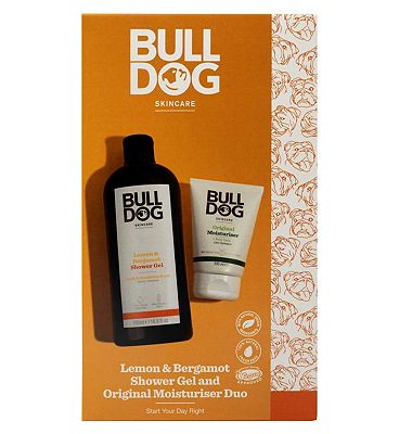 Bulldog Skincare   Men's Gift Set   Lemon & Bergamot Shower Gel and Original Moisturiser Duo