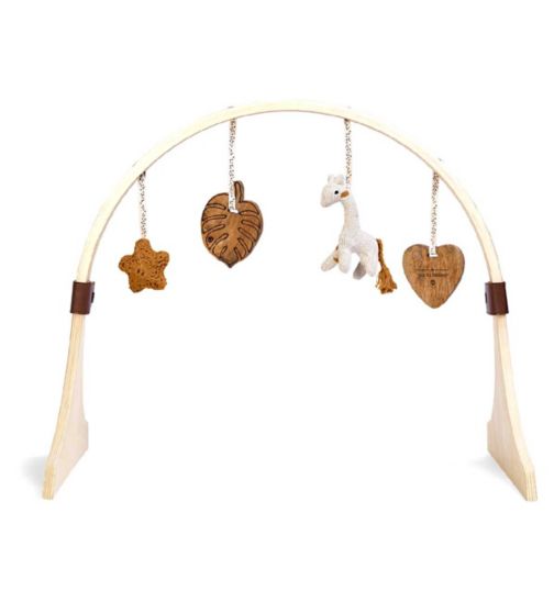 The Little Green Sheep Curved Wooden Baby Play Gym & Charms Set