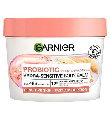 Garnier Probiotic Hydra-Sensitive Body Balm, Body Balm for Sensitive Skin, Vegan Formula, 380ml