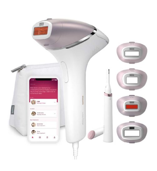 Philips Lumea IPL Hair Removal 8000 Series - Hair Removal Device with SenseIQ Technology, 4 Attachments (BRI949/00)