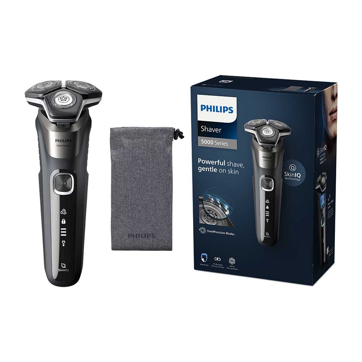 Philips Wet & Dry Electric Shaver Series 5000 With Pop-Up Trimmer Soft Case And Full Led Display – S5887/10