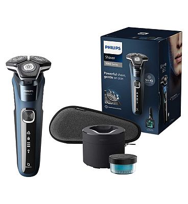 Philips Wet & Dry Electric Shaver Series 5000 with Pop-up Trimmer, Travel Case, Quick-Clean Pod & Fu