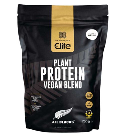 Healthspan Elite All Blacks Vegan Protein Powder Vanilla - 750g