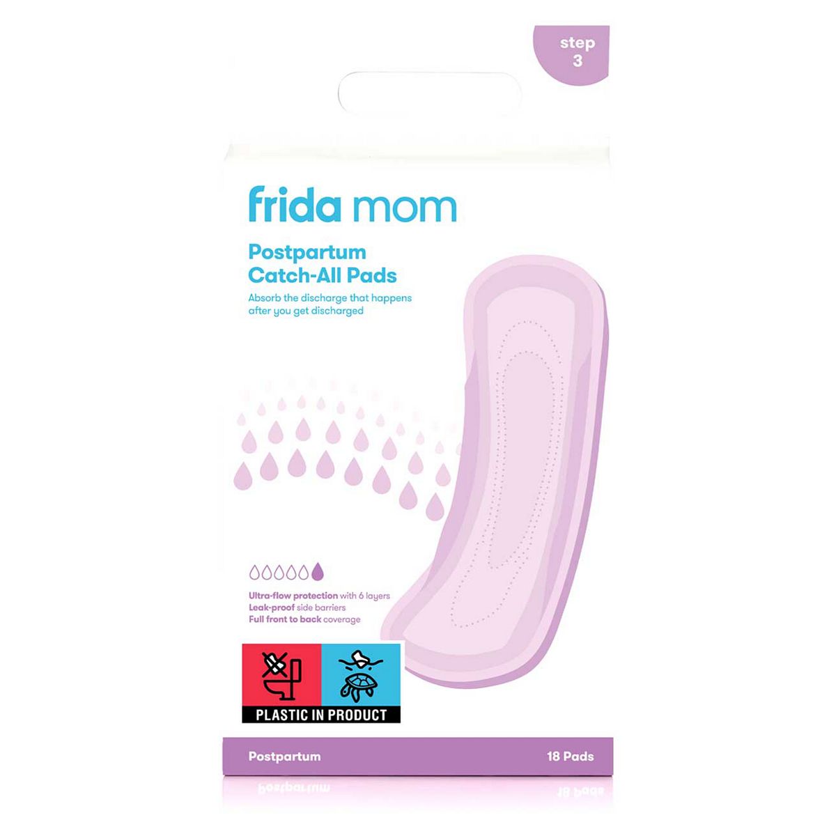 Frida Mom Postpartum Maternity Catch-All Pads For Maximum Absorbency - 18