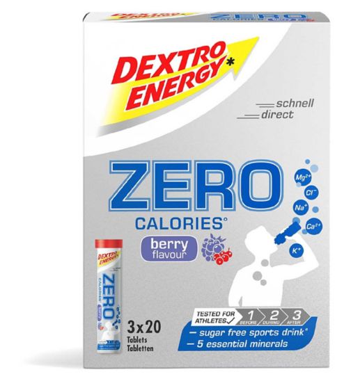 Dextro Energy Zero Calories Tablets Berry - 3 x 20 Tablets