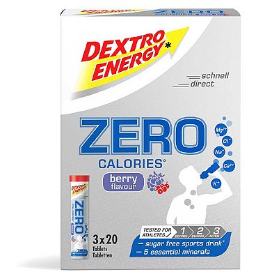 Dextro Energy Zero Calories Tablets Berry - 3 x 20 Tablets