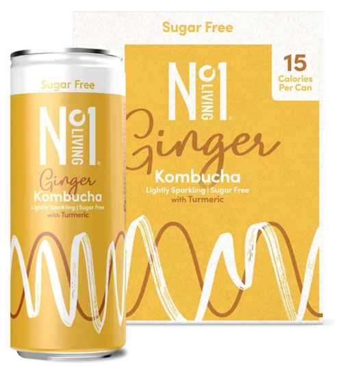 No.1 Living Kombucha Ginger with Turmeric 250ml x 4 multipack