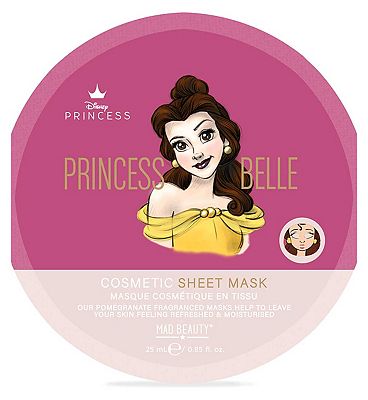 mad beauty disney princess belle cosmetic sheet mask 25ml