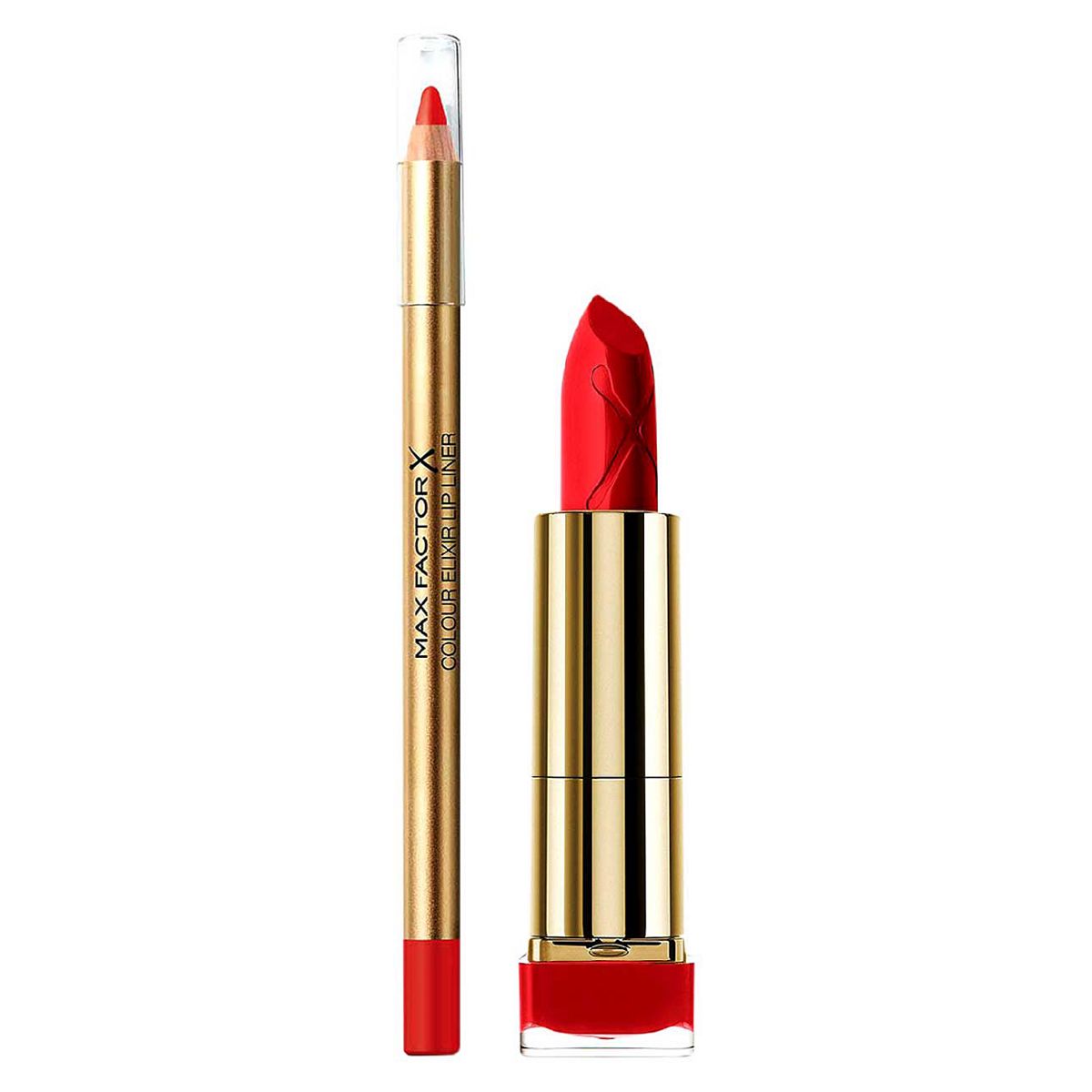 Max Factor Colour Elixir Ruby Red Lipstick And Lip Liner Bundle