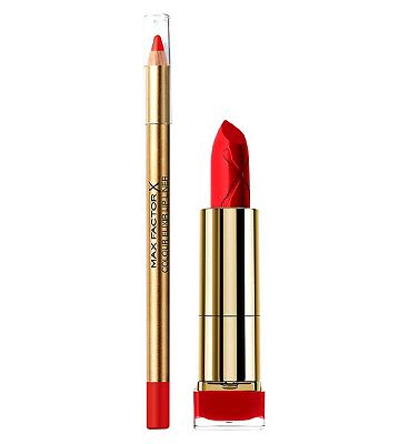 Max Factor Colour Elixir Ruby Red Lipstick and Lip Liner Bundle