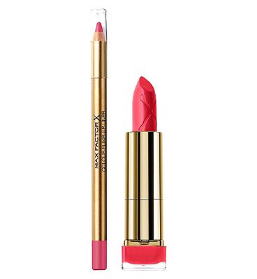 Max Factor Colour Elixir Coral Pink Lipstick and Lip Liner Bundle