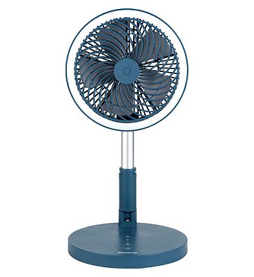 Beldray Cordless Foldable 3 in 1 Led Fan - Blue