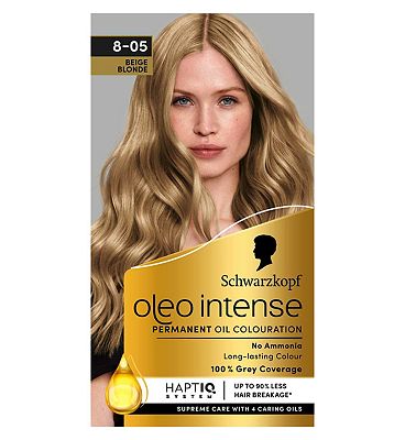 Schwarzkopf Oleo Intense Permanent Oil Colour 8-05 Beige Blonde Hair Dye