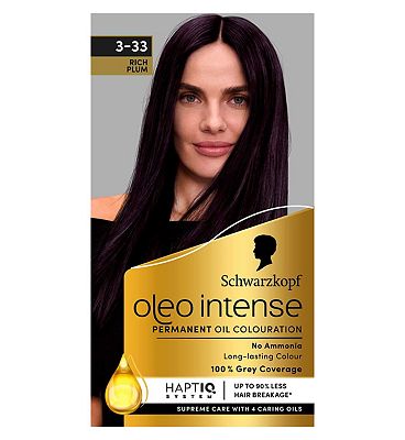 Schwarzkopf Oleo Intense Permanent Oil Colour 3-33 Rich Plum Hair Dye