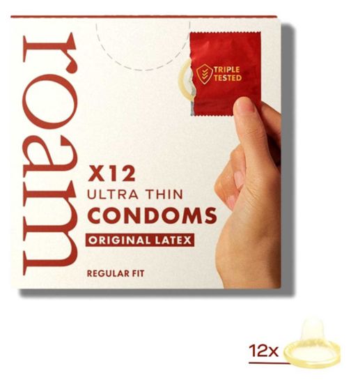 Roam Skin Tone Condoms Original Latex - 12 Pack