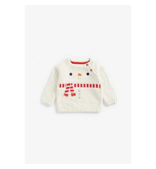 Mothercare Festive Snowman Knitted Jumper