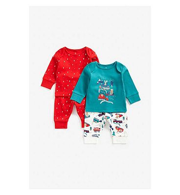 BE B 2PK PJ WIN/GREEN/6 - 9 Months