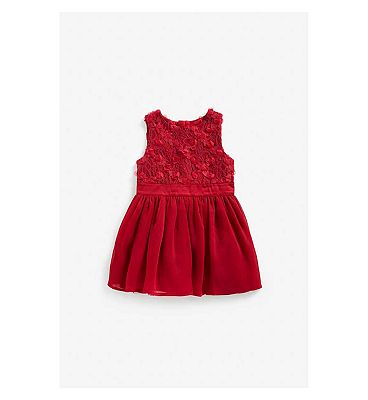 Mothercare Red Rose Dress 3 - 4 Years