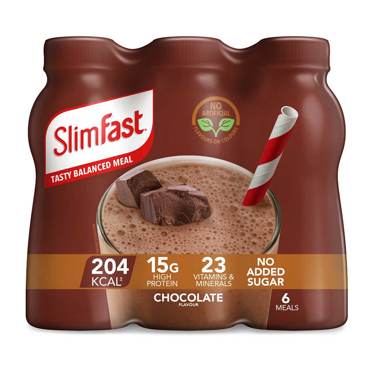 Slim Fast Slimfast Chocolate Flavour Shake 6 X 325Ml