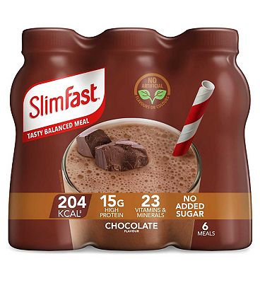 Slim Fast Slimfast Chocolate Flavour Shake 6 X 325Ml
