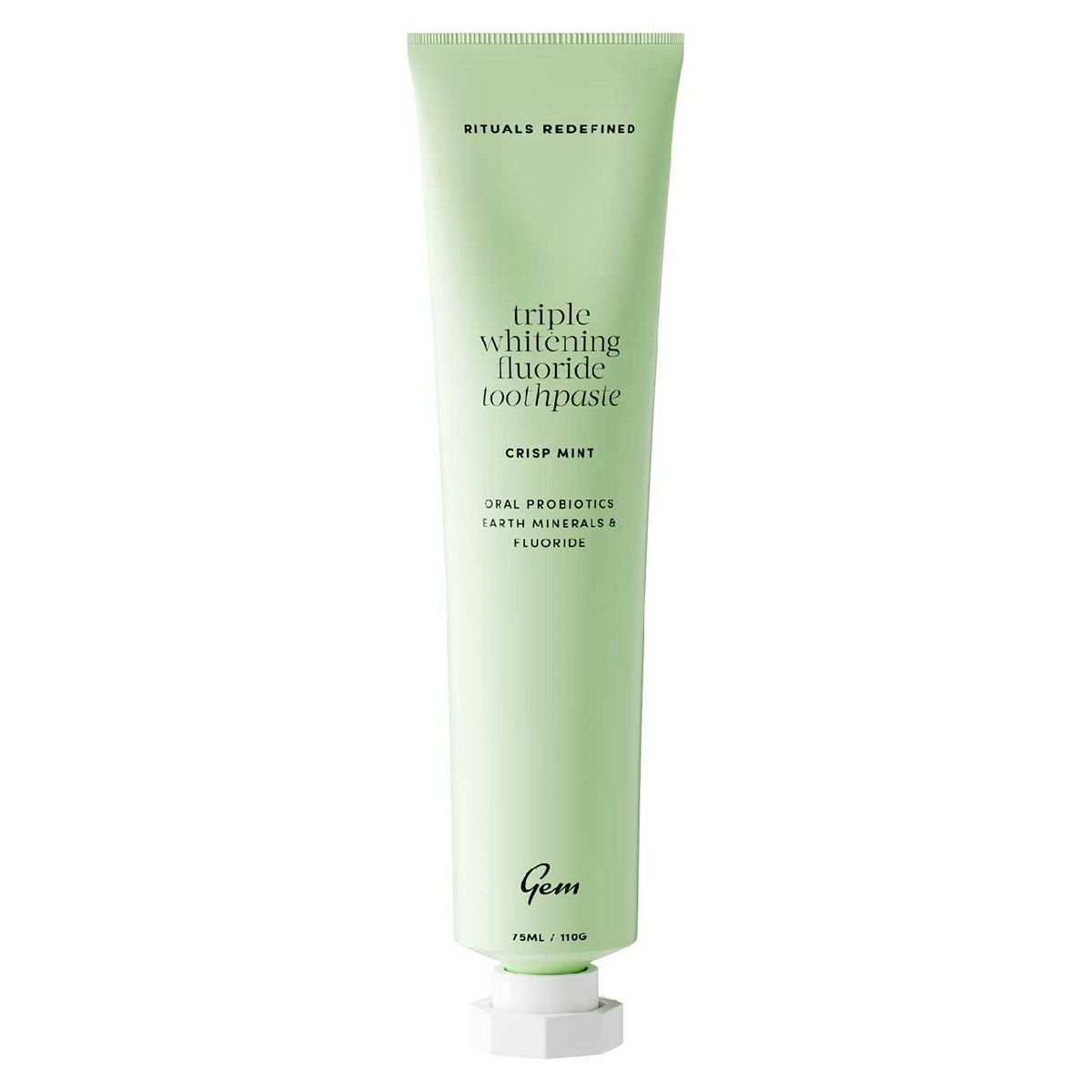 Gem Triple Whitening Toothpaste Fluoride Crisp Mint 100G