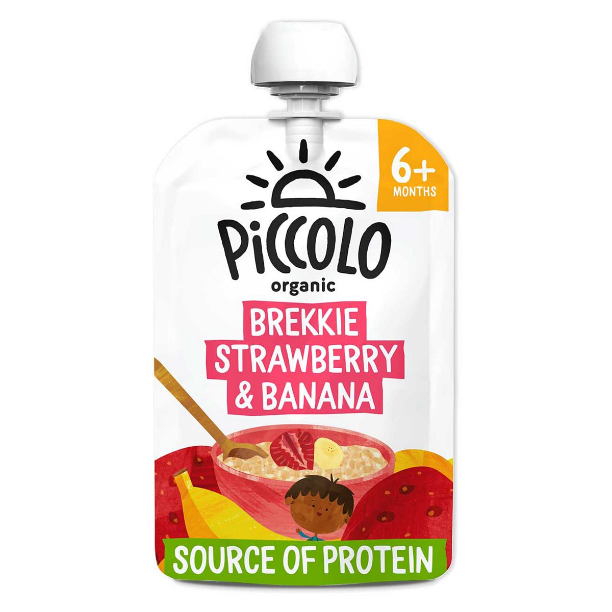 Piccolo Organic Brekkie Stage 1 Strawberry & Banana 100G